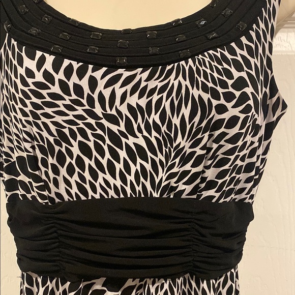 Elegant Perception's Black and White Sleeveless Dress - Picture 3 of 4